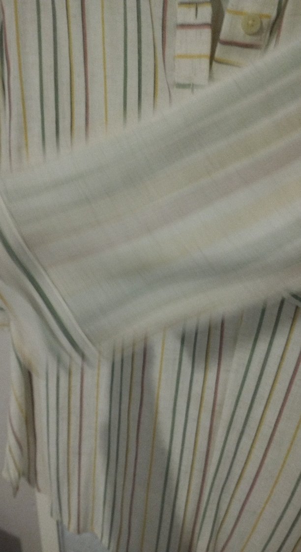 Kadın Bej Çizgili Düğmeli Gömlek - Görsel 4