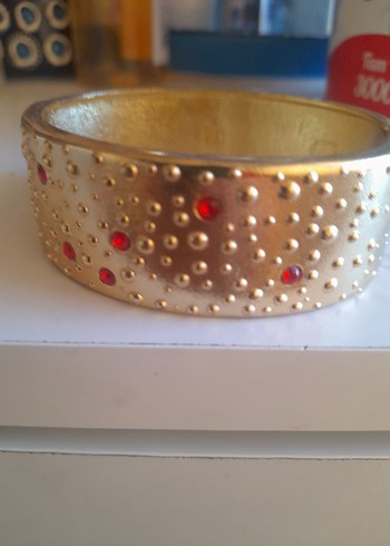 Altın Renkli Boncuklu Kadın Bileklik kelepçe - Görsel 2