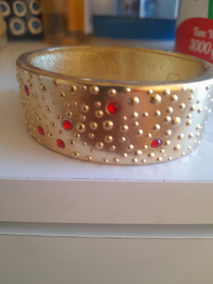 Altın Renkli Boncuklu Kadın Bileklik kelepçe - Görsel 2