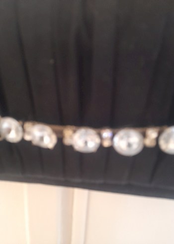 Zincir Detaylı Siyah Süet Kadın Clutch Çanta - Görsel 3