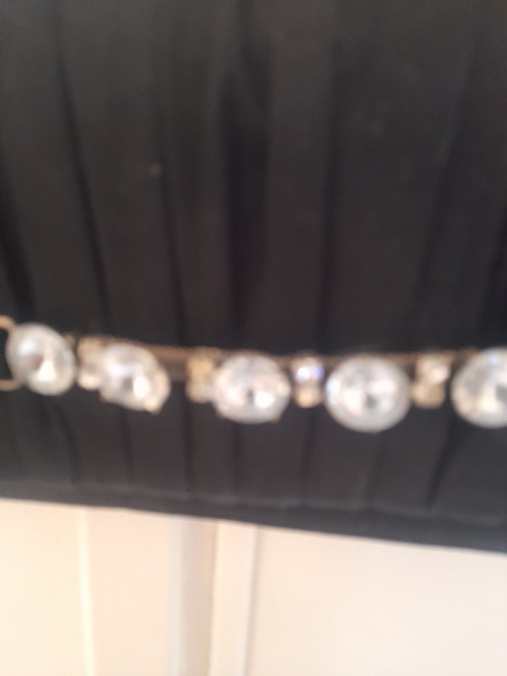 Zincir Detaylı Siyah Süet Kadın Clutch Çanta - Görsel 3