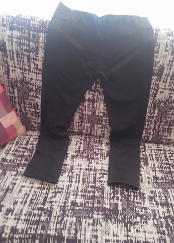 Kadın Siyah Elastik Kumaş Pantolon - Görsel 4