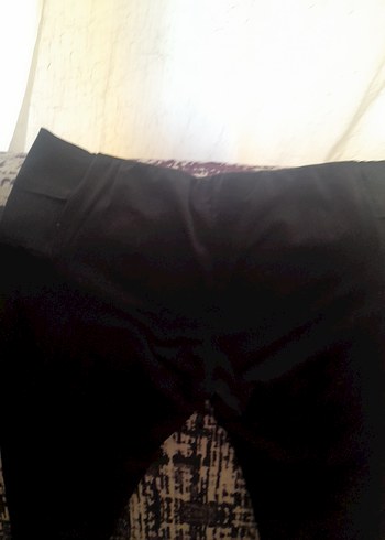 Kadın Siyah Elastik Kumaş Pantolon - Görsel 3