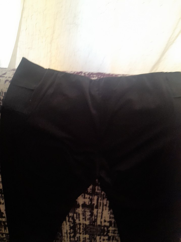 Kadın Siyah Elastik Kumaş Pantolon - Görsel 3