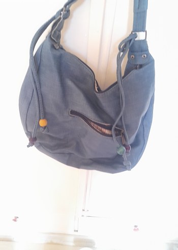 Nakışlı Kot Kumaş Bohem Kadın Çantası - Görsel 2