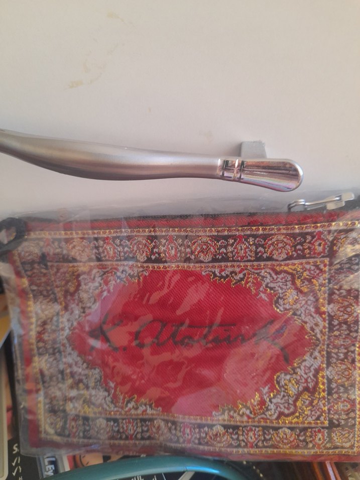 Nakışlı Atatürk ve Anıtkabir baskılı  Fermuarlı Kadın Cüzdanı - Görsel 2