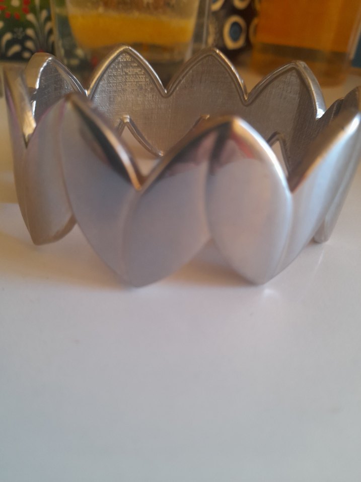 Gri taş Detaylı Yılan Desenli kelepçeli Bileklik - Görsel 3