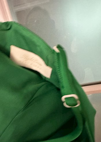 Yeşil Parlak Kemerli Mini Elbise - Görsel 3