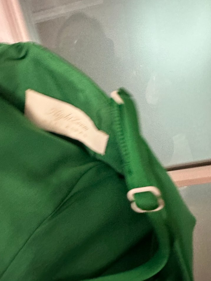 Yeşil Parlak Kemerli Mini Elbise - Görsel 3