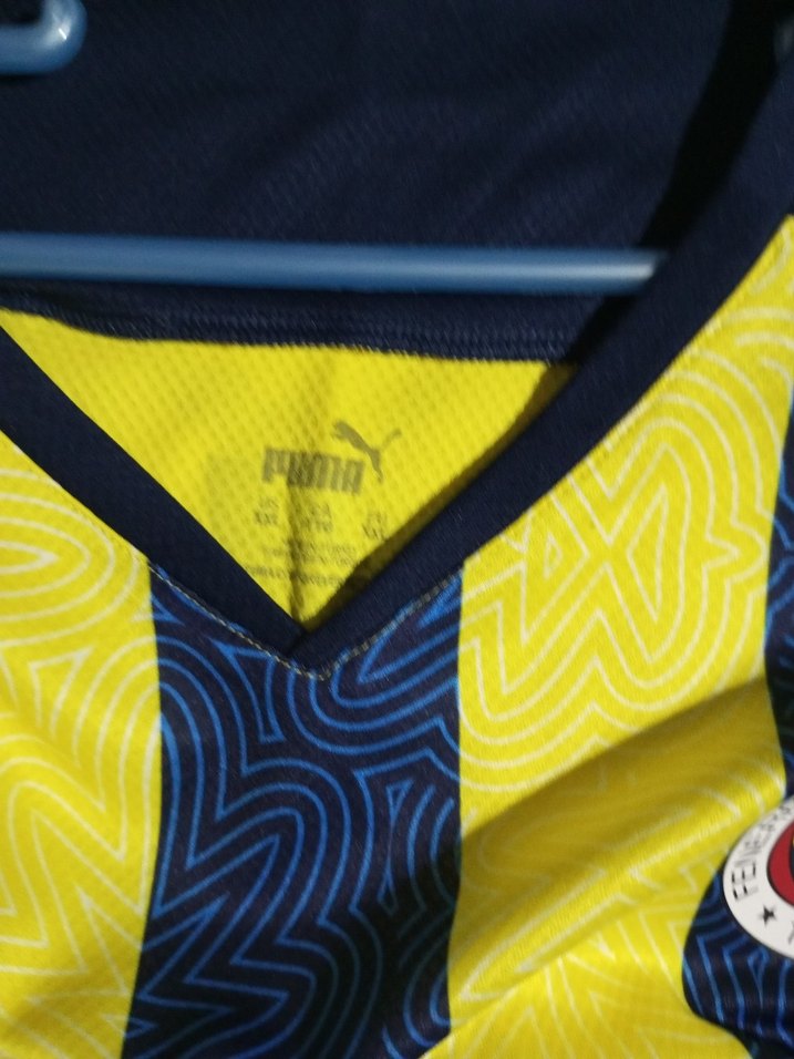 Sarı Lacivert Kısa Kollu Orjinal Erkek forma. - Görsel 4