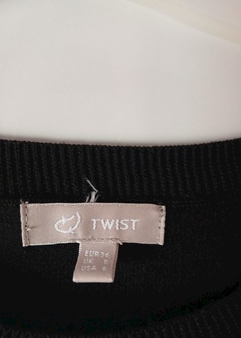 Gri Siyah Uzun Kollu Midi Elbise - Görsel 4