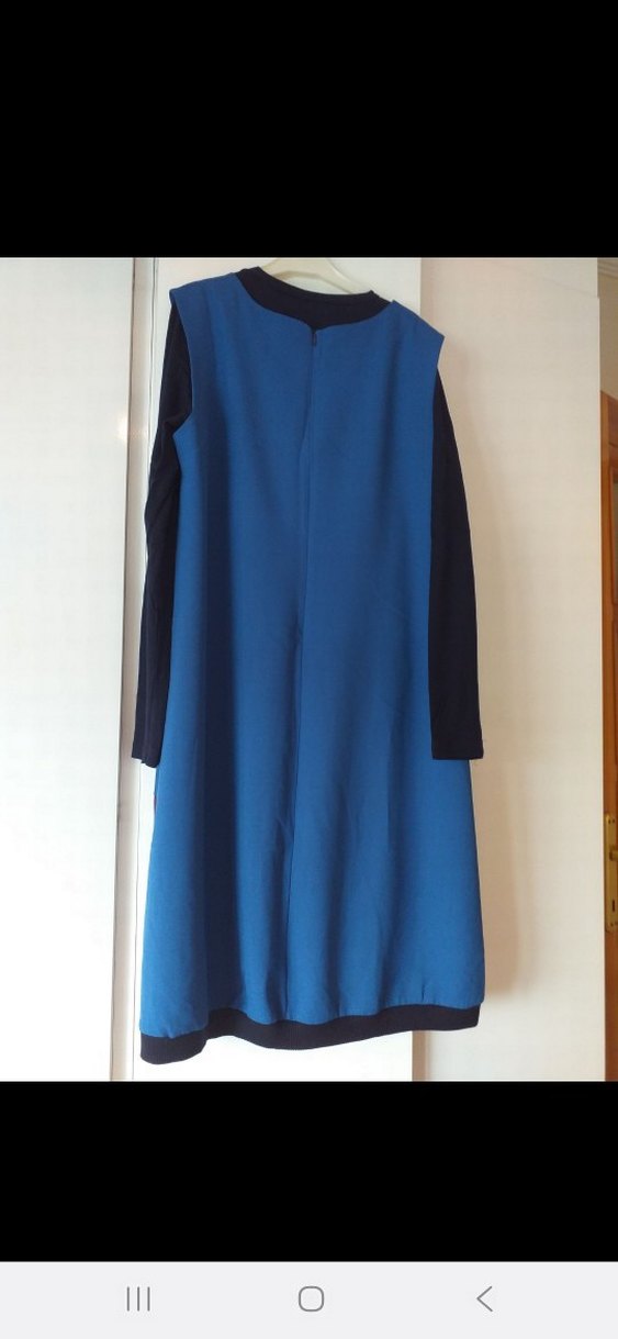 Uzun Lacivert tunik - Görsel 3