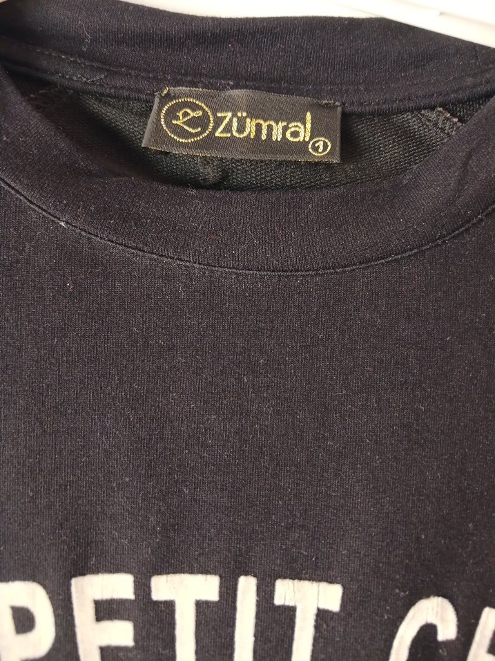 Uzun Kollu Siyah Baskılı Kadın Elbise - Görsel 4