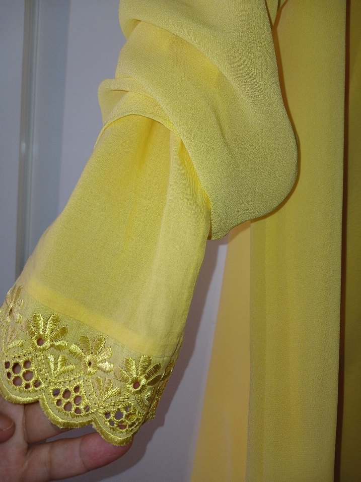 Sarı  Uzun Kollu Kadın Tunik - Görsel 3