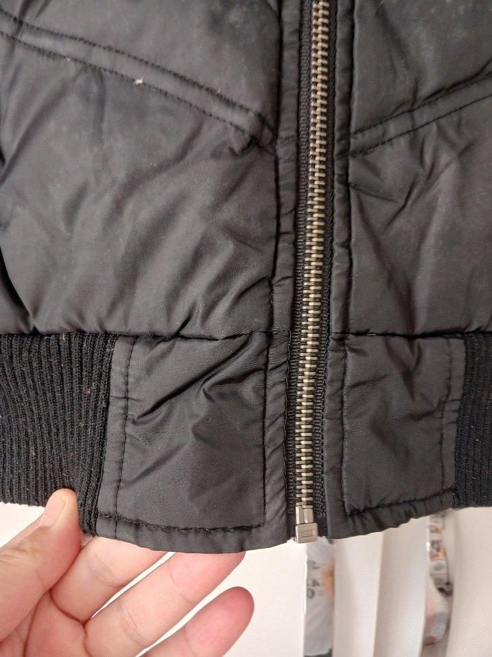 Kürk Detaylı Gri Kadın Kışlık MONT - Görsel 3