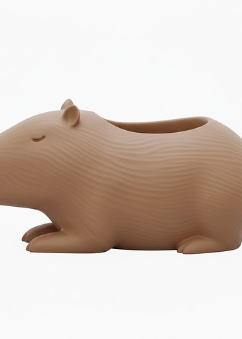 Bej Kapibara Şeklinde Saksı - Görsel 3