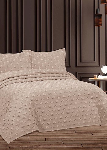 Çift kişilik ponponlu yatak örtüsü - Görsel 7