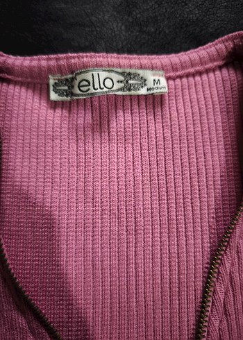 Pembe V Yakalı Uzun Kollu Triko Elbise - Görsel 4