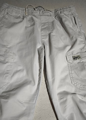 Bej Erkek Rahat Kesim Kargo Pantolon - Görsel 3