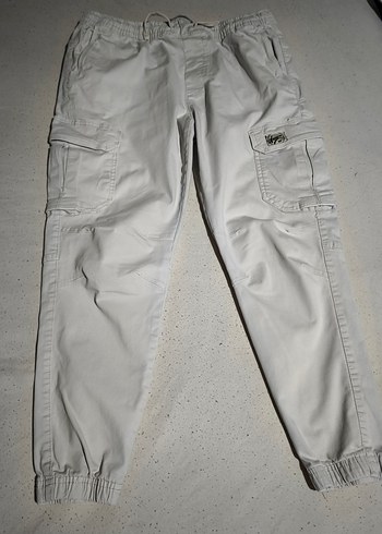 Bej Erkek Rahat Kesim Kargo Pantolon - Görsel 2