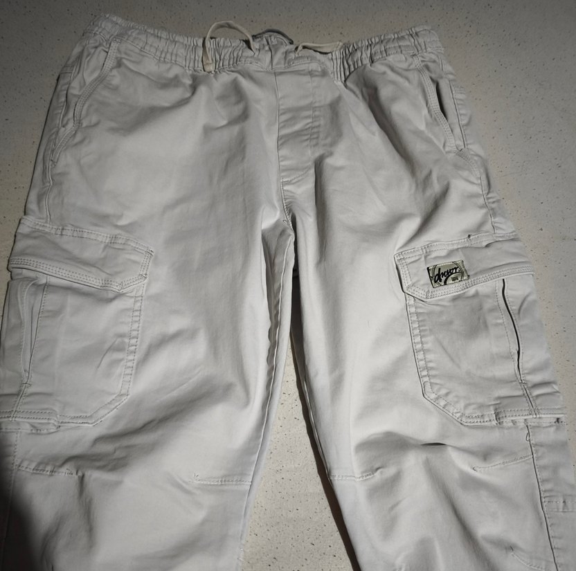 Bej Erkek Rahat Kesim Kargo Pantolon - Görsel 3