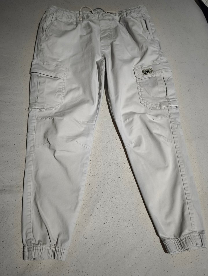 Bej Erkek Rahat Kesim Kargo Pantolon - Görsel 2