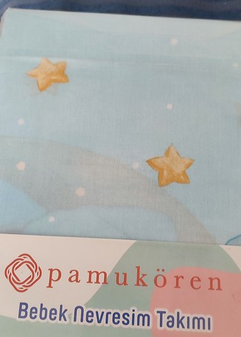 #Nevresim Pamukören Bebek Nevresim Takımı Mavi  yüzde yüz  pamuk - Görsel 2