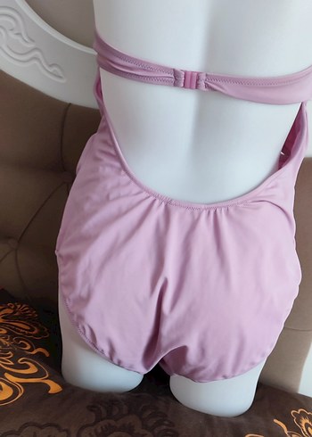 Pembe Drapeli Strappy Bohem Mayo - Görsel 2