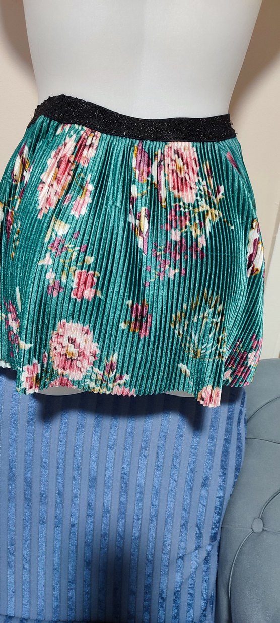 #Etek Bohem Renkli Piliseli kısa Etek - Görsel 3