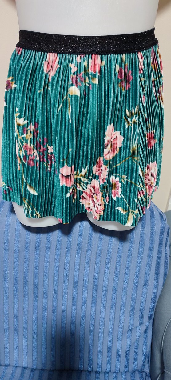 #Etek Bohem Renkli Piliseli kısa Etek - Görsel 2