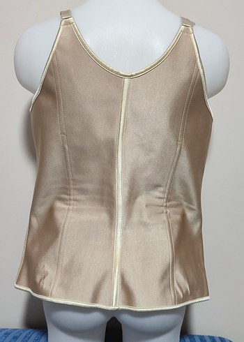 #Korse Bej Parlak Hemşire Korsesi Midi Boy - Görsel 3