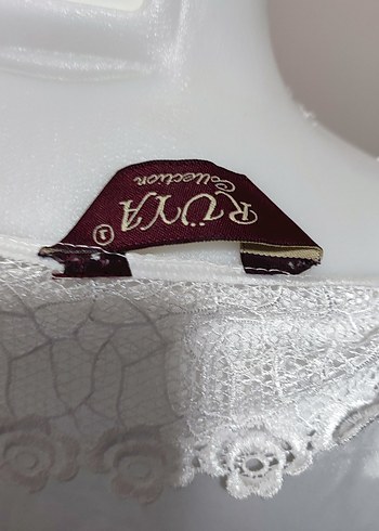 #Sabahlık Uzun Kollu Beyaz Nakışlı Kadın sabahlık - Görsel 4