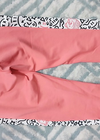 #defocto Kız Çocuk Pembe Elastik Bel Tayt - Görsel 4