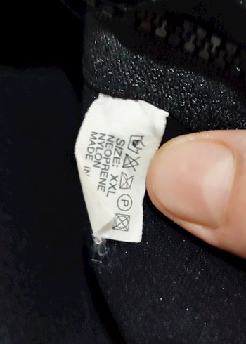 #Termal Termal Siyah Fermuarlı Mini  Şort - Görsel 2