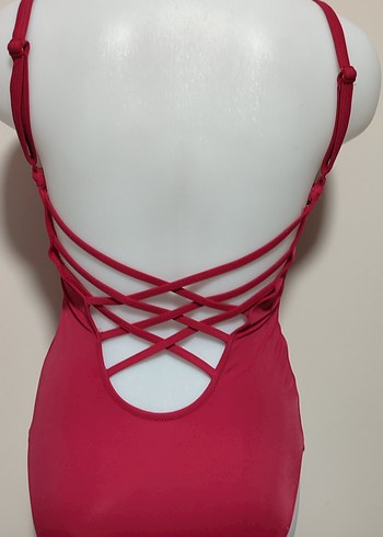 #Mayo Kolsuz Kırmızı Kadın Mayo - Görsel 2