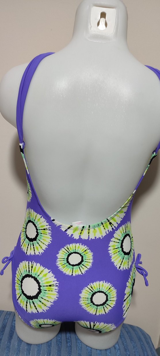 #Mayo Bağlamalı İpli Renkli Batik Desenli Kadın Mayo - Görsel 3