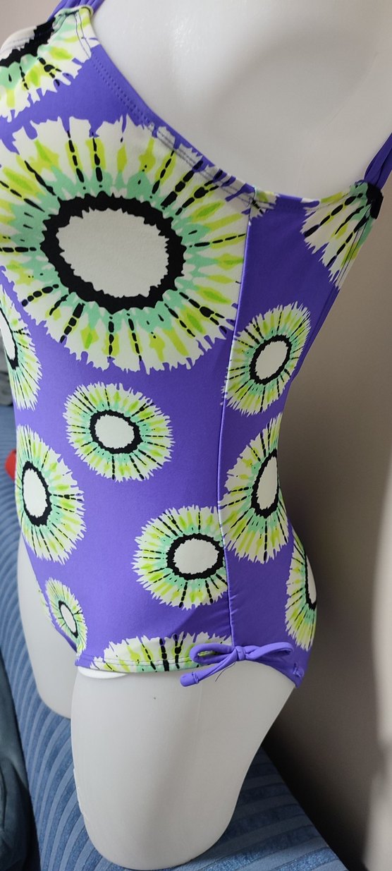 #Mayo Bağlamalı İpli Renkli Batik Desenli Kadın Mayo - Görsel 2