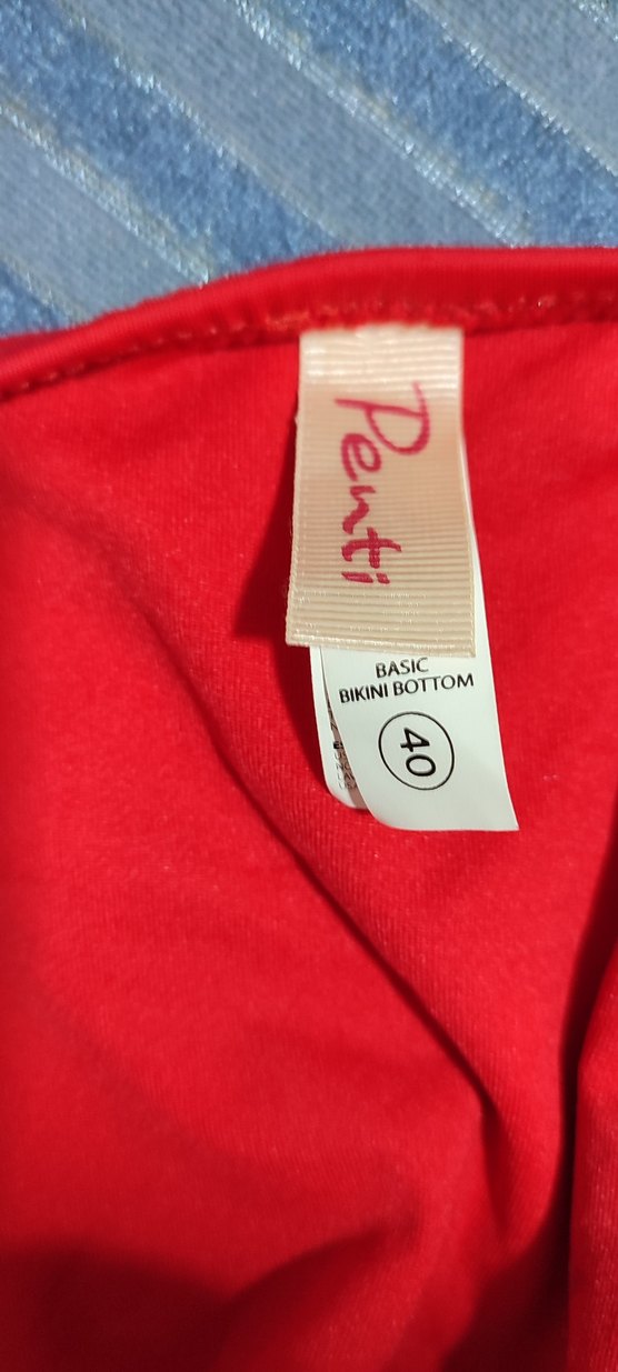 #Bikini Parlak Kırmızı İpli Kadın Bikini - Görsel 3