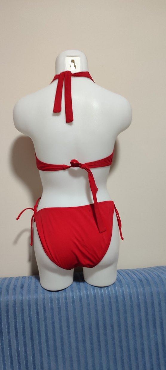 #Bikini Parlak Kırmızı İpli Kadın Bikini - Görsel 2