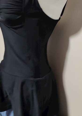 # penti Mayo Drapeli Siyah Uzun Kadın Mayo - Görsel 3