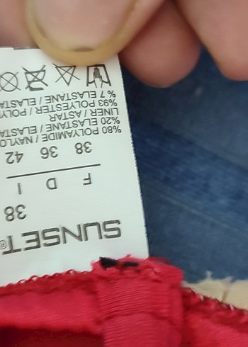 #Mayo Kırmızı Püsküllü Kadın Mayo - Görsel 4