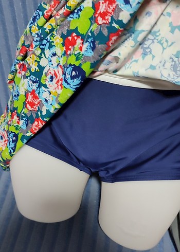 #Mayo Renkli Desenli Mini Elbise - Görsel 3