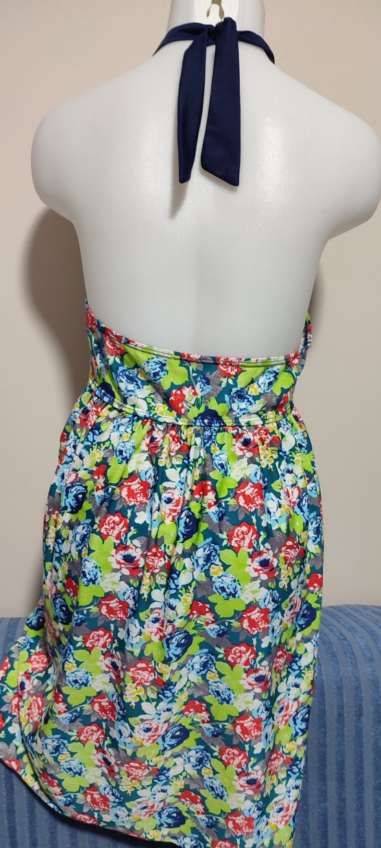 #Mayo Renkli Desenli Mini Elbise - Görsel 2