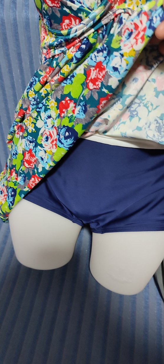 #Mayo Renkli Desenli Mini Elbise - Görsel 3