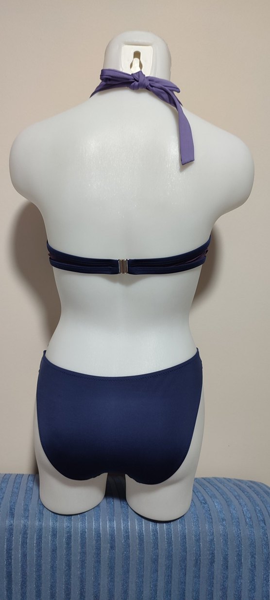 #Bikini  Ay Yıldız Mor Tokalı Strappy Bikini - Görsel 3