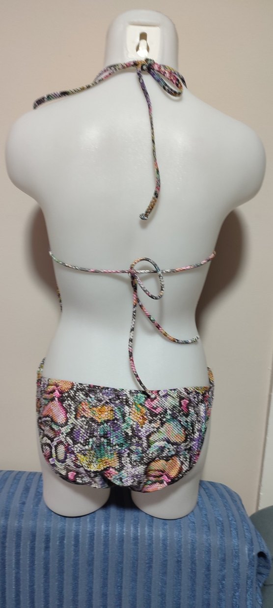 # Kom Mayo Püsküllü Çok Renkli Yılan Desenli Mini Mayo - Görsel 3