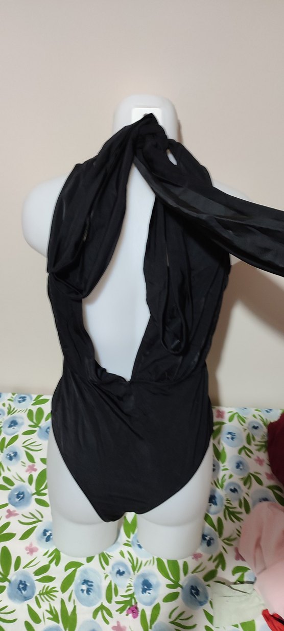 #Siyah Drapeli Mini Kadın Mayo - Görsel 2