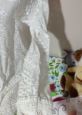 #Pareo Beyaz Nakışlı Uzun Bohem Kadın pareo - Görsel 2