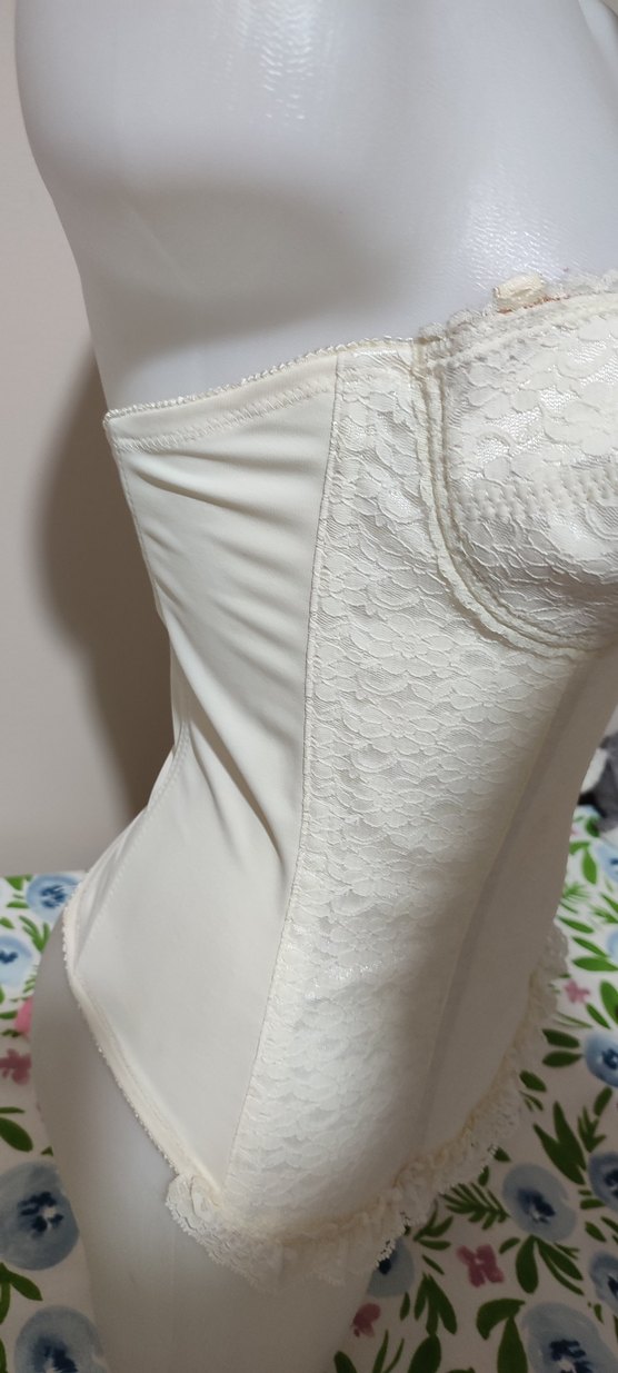 #Beyaz Vintage Mini Dantel Büstiyer - Görsel 2