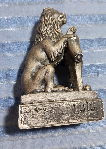 #Aslan Parlak Altın Renkli Aslan Figürü - Görsel 2